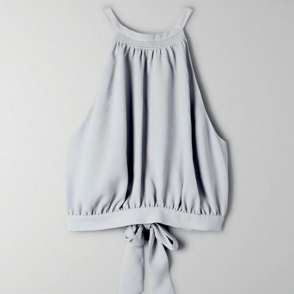Aritzia Wilfred Cadence blouse - cropped halter back with open back - Picture 5 of 13